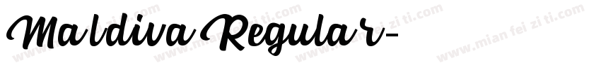 Maldiva Regular字体转换
